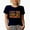 Navy Blue, variant on I Put the Hot in Psychotic, Witty Pun Quote, Groovy Retro Wavy Text Merch Gift, Black T-Shirt, Small