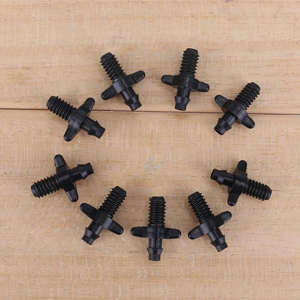 20Pcs 6mm Male Thread Single Barbed 4/7mm PVC Hose Connector Home Garden 