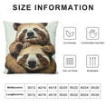 thumbnail image 5 of ONETECH Sloth Stack Throw Pillow Covers Cozy Soft Pillow Cases Modern Home Decor Couch Cushion Case Square Pillowcases for Couch Sofa Bed Living Room, 5 of 5