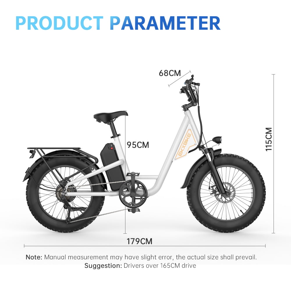 EKXBIKE Ebike for Adults, 1000W 15.6Ah 48V 30mph Mountain Bike , 20'' Fat Tire Electric Bicycle UL2849