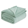 thumbnail image 4 of Cozy Comfort Fleece Blankets Twin Size Sage Green, 260GSM Lightweight Plush Fuzzy Cozy Soft, 59x79 inches, 4 of 6