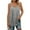 Gray, variant on Summer Beach Tank Tops for Women Pleated Adjustable Strap Camisole Loose Fit Casual Sleeveless Gray M