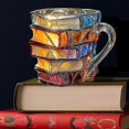 thumbnail image 2 of Artisan Handcrafted Glass Mug Inspired by Books Perfect for Coffee Enthusiasts and Book Lovers, 2 of 5