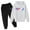 White, variant on Trapstar Kids Hoodies Sets Long Sleeve Graphic Sweatshirts for Boys Girls Loose Trapstar Street Pullover Sweatshirts+Sweatpants Kids Set of 2 Classic Sweatshirts Sets(Black, 160)