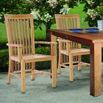 Teak Wood Balero Outdoor Patio Dining Arm Chair, A-Grade Teak Wood