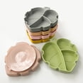 thumbnail image 3 of Dream Lifestyle Baby Plate Silicone Suction Feeding Food Non-slip Baby Dishes Leaf Food Feeding Bowl BPA Free for Kids, 3 of 8