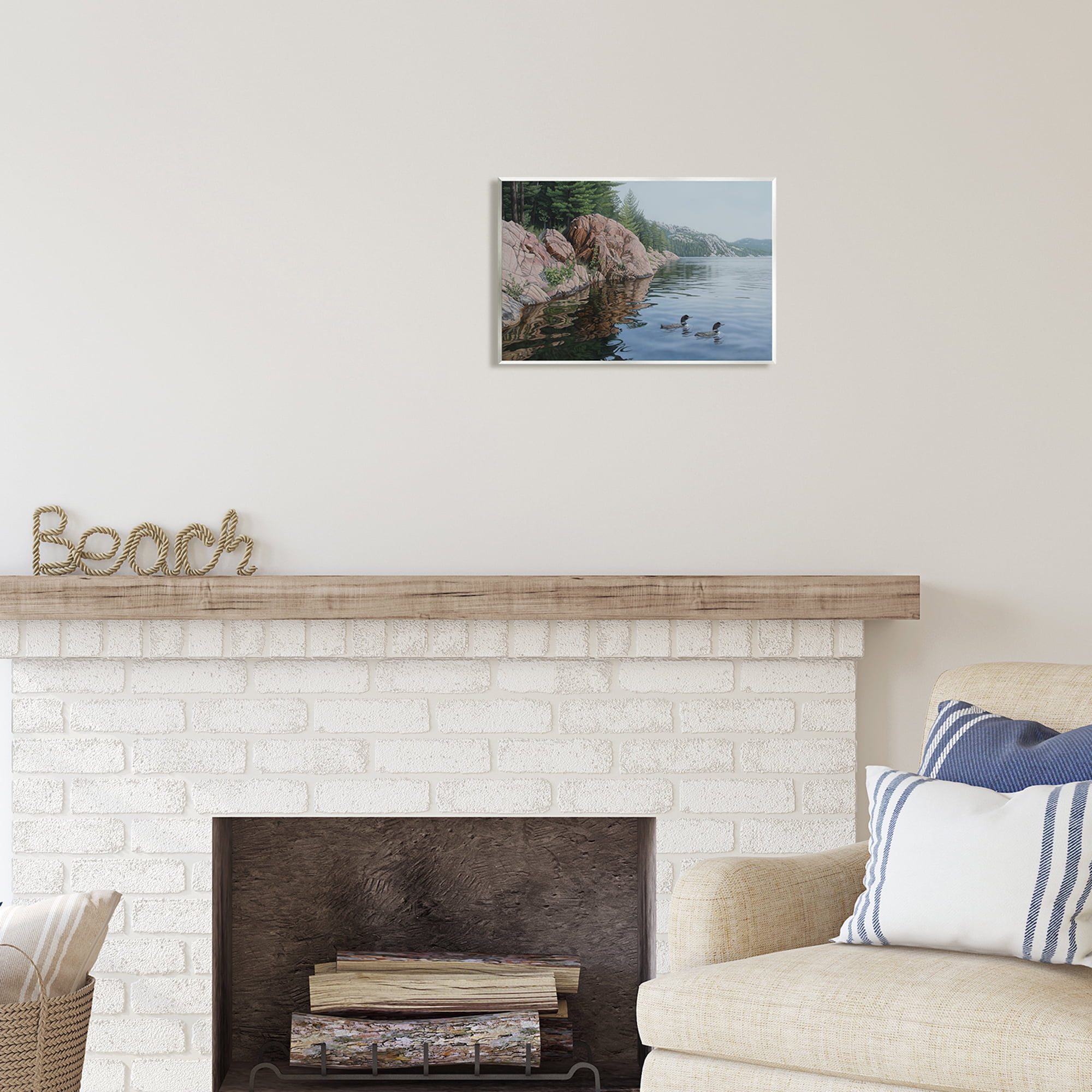 Stupell Industries Swimming Ducks Landscape Nature Photography Unframed Art Print Wall Art, 15 x 10