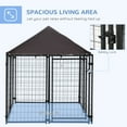 thumbnail image 4 of imerelez Dog Kennel Outdoor, Walk-in Pet Playpen, Welded Wire Steel Dog Fence with Water-and UV-Resistant Canopy, Jet Black 5' x 5' x 5', 4 of 7