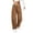 Brown, variant on Women's Leopard Cargo Pants Drawstring Elastic Waist Four Way Stretch Pants for Women Straight Leg Loose Casual Trousers with Pockets Purple M