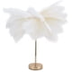 thumbnail image 3 of Lámpara de mesa de plumas de avestruz G4, luz nocturna, lámpara decorativa para dormitorio, sala de bodas, enchufe blanco de EE. UU. 110V, 3 of 14