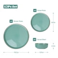 thumbnail image 3 of Famiware Nature 12-Piece Dinnerware Sets, Stoneware Dish Set, Verdure, 3 of 5