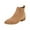 Khaki, variant on Tejiojio Womens Zippered Snow Boots, Women's Winter Flock Boots Chunky Heel Low Heel Round-Toe Boots Side Zipper Shoes