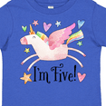 thumbnail image 4 of Inktastic I'm 5 Cute Rainbow Unicorn with Stars and Hearts Boys or Girls Toddler T-Shirt, 4 of 5
