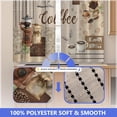 thumbnail image 3 of Coffee Vintage Kitchen Curtains - Restaurant Cafe Beans Theme Rustic Short Farmhouse Tier Curtains Decor for Living Room Rod Pocket Window Drapes 36 Inch Length 2 Panels Set 28"x36", 3 of 5