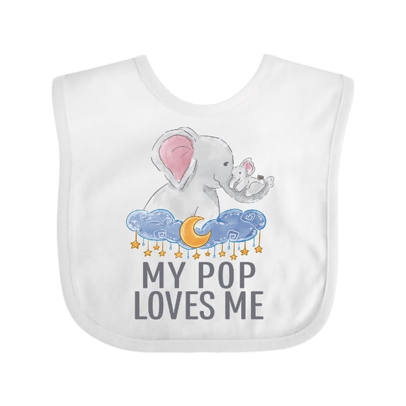 Inktastic I Love My Pop Boys or Girls Baby Bib