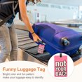 thumbnail image 4 of Luggage Tag (Not Your Bag), Funny Travel Baggage Bag Tag Suitcase Identifier Label for Women Men Hot Pink, 4 of 6