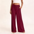 thumbnail image 2 of Besolor Womens Wide Leg Pants Elastic High Waisted Casual Loose Loungewear Workout Athletic Gym Yoga Trousers, 2 of 6