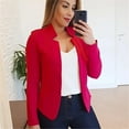 thumbnail image 4 of LoyisViDion Women'S Solid Color Casual Long-Sleeved Cardigan Jacket Coat Top Red 10(XL), 4 of 6
