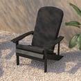 thumbnail image 3 of Flash Furniture Charlestown Set of 2 All-Weather Poly Resin Wood Adirondack Chairs in Slate Gray with Gray Cushions for Deck, Porch, and Patio, 3 of 14
