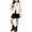 A-Beige, variant on Girl's Long Sleeve PU Leather Jacket Children's Solid Color Solid Color Zipper Leather Jacket Fall Casual Outdoor Jacket 1-13 Years