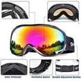 thumbnail image 3 of Snowledge Ski Snow Goggles for Men Women Adult, OTG Snowboard Goggles with Dual Lens/Anti Fog/UV Protection, 3 of 6