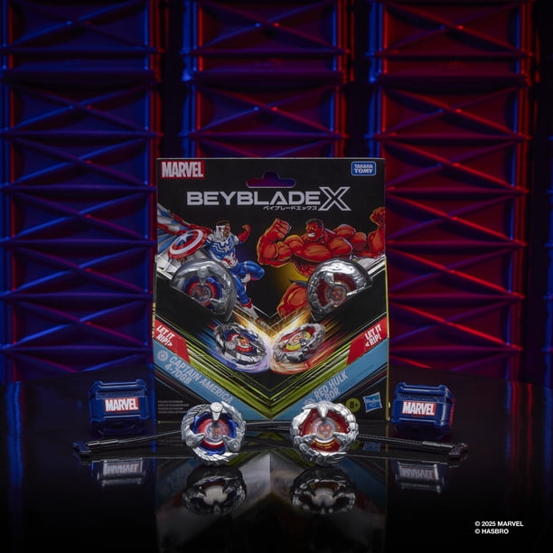 Beyblade X and Marvel Collab, Captain America 4-70GB vs. Red Hulk