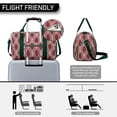 thumbnail image 3 of Boho Womens Gym Tote Duffle Bag with Wet Pocket & Shoe Compartment, Checkered Travel Duffel Bag Overnight Weekender Hospital Tote Mens Workout Carry on Bag with Luggage Sleeve, 3 of 6