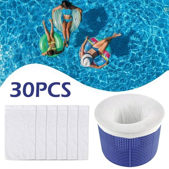 OUSITAID 30 Pack Pool Skimmer Socks Excellent Savers for Pool Filters Baskets and Skimmers for Inground and Above Ground Pool Pool Skimmer Basket