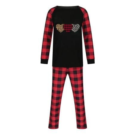 

DAETIROS Comfy Cute Beach Christmas Pajamas Two-piece Home Dad Set Parent-child clothing Black