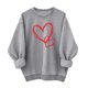 thumbnail image 1 of Camiseta de Moda de Cuello Redondo Casual de Manga Larga de las Mujeres para el Uso Diario, Suéter de Poliéster Suave, Blusa de Primavera de Invierno, 1 of 4