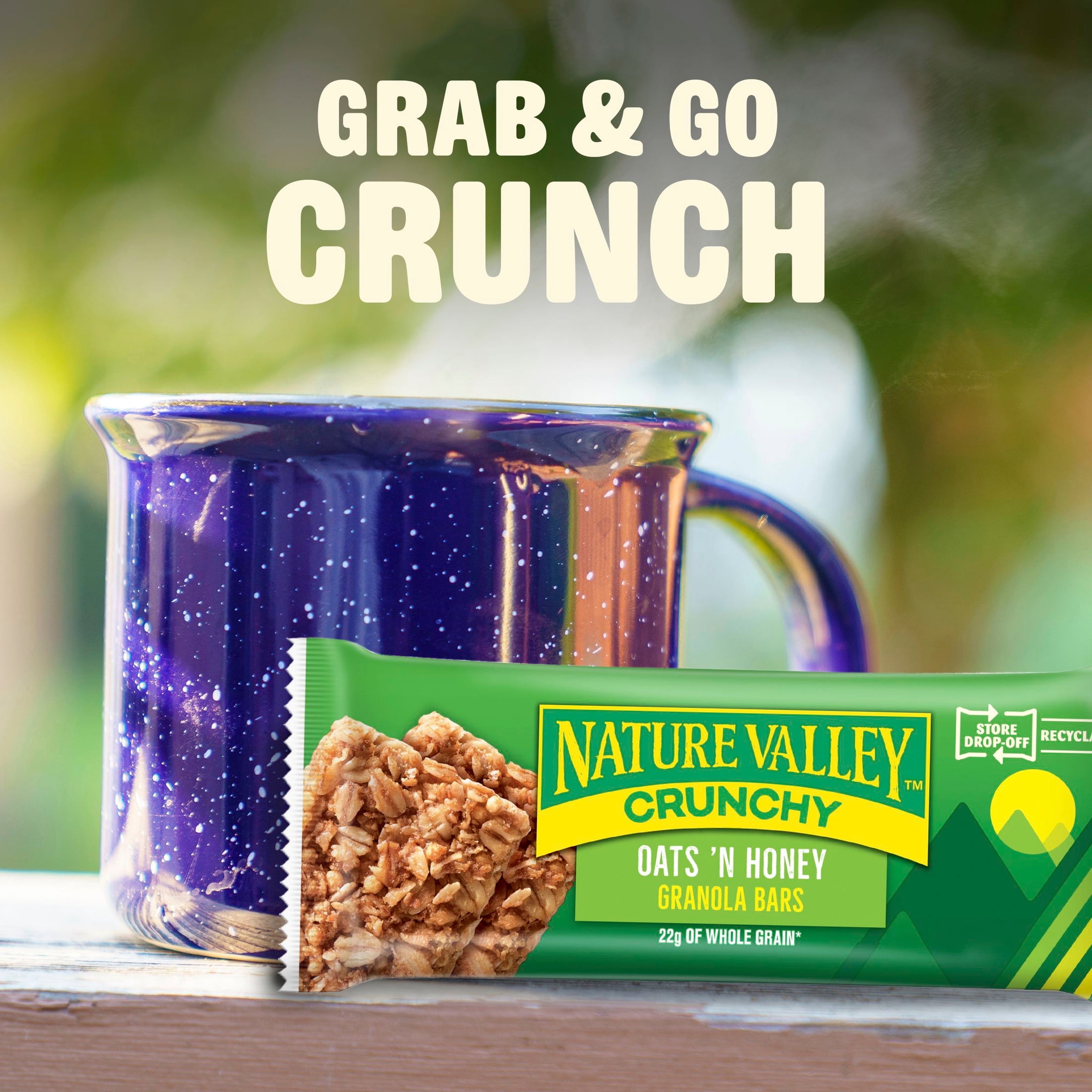 Nature Valley Crunchy Granola Bars, Oats 'n Honey, 12 Count, 8.94 oz (6 Pouches)