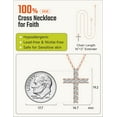 thumbnail image 5 of Just Being Cute Cross Necklace for Women, Dear Lord Cubic Zirconia Pendant Necklaces for Granddaughter Daughter Baptism Easter Jewelry Gifts with Card, 5 of 11