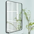 thumbnail image 2 of TEHOME Kengston Comtemporary Black Metal Framed Rectangle Bathroom Vanity Mirror 20x30'', 2 of 6