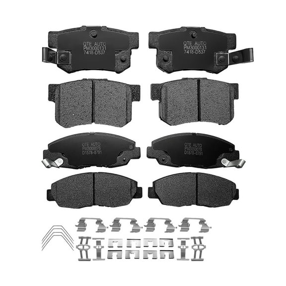 Set of 8 Front-Rear Ceramic Brake Pad Kit For 2002 2003 2005 2012-2015 Honda Civic