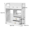 thumbnail image 3 of Bathroom Small Wall Cabinet Wall Mounted Shelf Vanity Storage Organizer with Drawer, White, 3 of 8