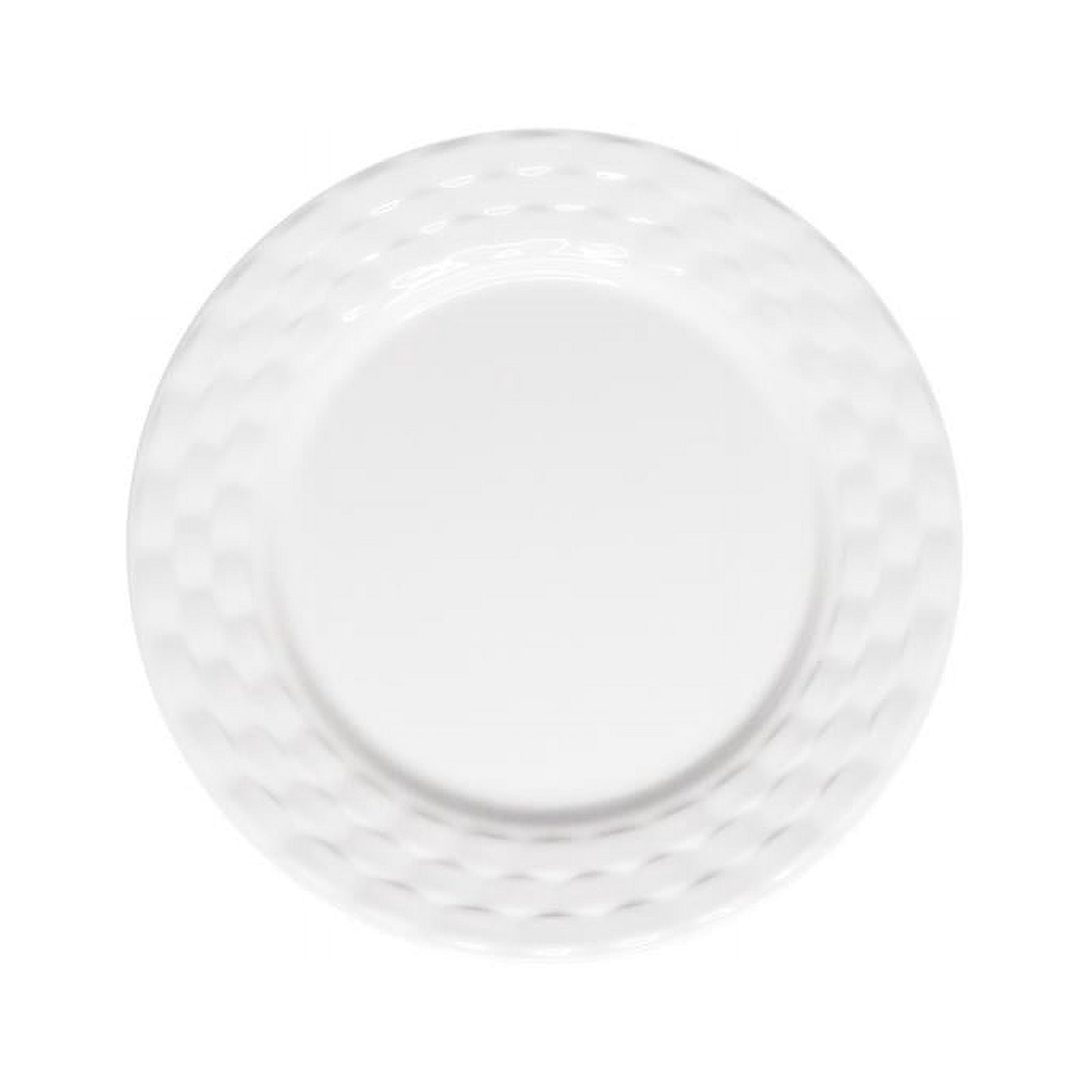 222 Fifth Basket Weave White 12-Piece Melamine Dinnerware Set