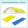 thumbnail image 3 of Gymax 3-in-1 Kids Climber Set Wooden Arch Triangle Rocker w/ Blue & Ramp Mat, 3 of 10