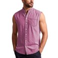thumbnail image 5 of XAOFW Casual Solid Color Sleeveless Shirts For Man Everyday Wear Breathable Shirt Lightweight Summer Shirts Trendy Tops XXXL, 5 of 5