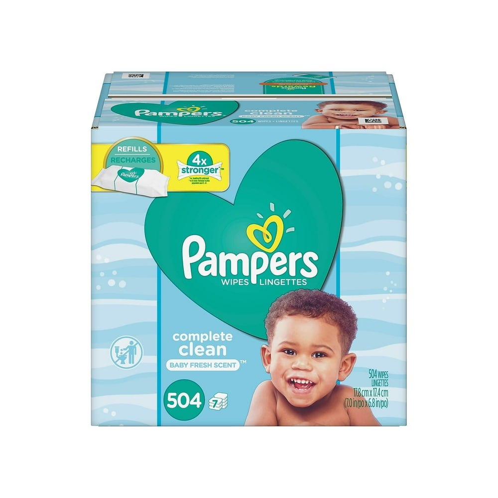 Pampers Complete Clean Fresh Baby Wipe Refills 72 Wipes