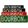 thumbnail image 4 of Vintage Bourbon St Street Sign Rustic Metal Tin Sign Home Outdoor Art Wall Decor 4x16 Inch, 4 of 5
