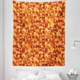 thumbnail image 1 of Warm Tone Tapestry, Triangles and Squares Geometrical Pattern Mosaic Polygonal Artwork, Fabric Wall Hanging Decor for Bedroom Living Room Dorm, 5 Sizes, Paprika and Burnt Orange, by Ambesonne, 1 of 1