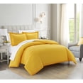 thumbnail image 2 of Chic Home Tayson 3-Piece Yellow Duvet Set, King, 2 of 12