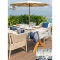 thumbnail image 4 of Outdoor Tablecloth with Umbrella Hole and Zipper, Blue Pumpkins Fall Rectangle Table Cloth 54x80 Inch Waterproof Tablecloth, Rustic Thanksgiving Eucalyptus Leaves Picnic Table Cover for Patio Camping, 4 of 7