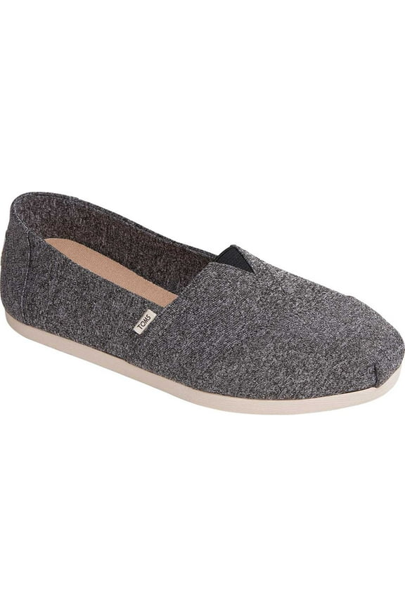 Women's TOMS Alpargata Repreve Melange Knit Slip On Black Knit Textile 7.5 M
