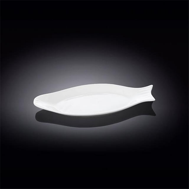 Wilmax 992007 10 in. Assiette de Poisson&44; Blanc - Pack de 36