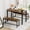 Rustic Brown, variant on PUKNLY Dining Furniture Set, Bar Table with 2 Dining Benches for 4 People, Kitchen Table Counter with Chairs, Industrial for Kitchen Breakfast Table Living Room Party Room,Black