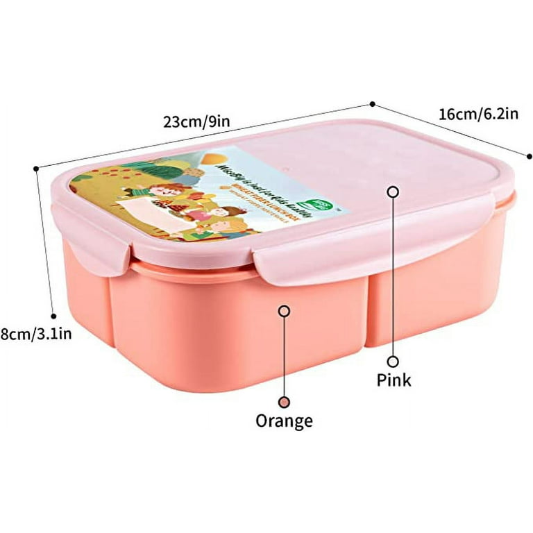 Bento Box,Bento Box Adult Lunch Box,Ideal Leak Proof Lunch Box  Containers,Mom's Choice Kids Lunch Box,No BPAs and No Chemical  Dyes,Microwave and Dishwasher Safe Lunch Containers for Adults(Pink Lid L)  