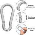 thumbnail image 3 of 50 PCS Spring Snap Carabiner, Small Carabiner Clip, M5 x 2 Inch Snap Hooks Heavy Duty Carabiner Clips Bulk Hook Keychain for Outdoor Camping, Hiking, Traveling, Backpack, Keychain, Dog Leash, 3 of 5