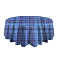 thumbnail image 5 of Blue Checkerboard Checkered Pattern Round Tablecloth 60"x60",Wrinkle Wipeable Table Cloth for Kitchen Dining Room Picnic Patio Party, 5 of 6