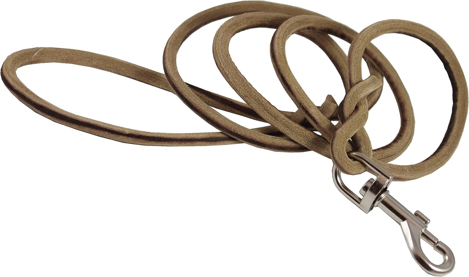 Genuine Leather Rope Leash 6Ft Long 3/16" Diam for Small to Medium dogs